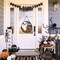 Halloween Ghost & Flowers Front Door Hanging Sign - 12" Round "Hey Boo" Wooden Welcome Wreath - Spider Web & Spooky Floral Wall Decor - Rustic Halloween Party Supplies for Home, Office, and Yard